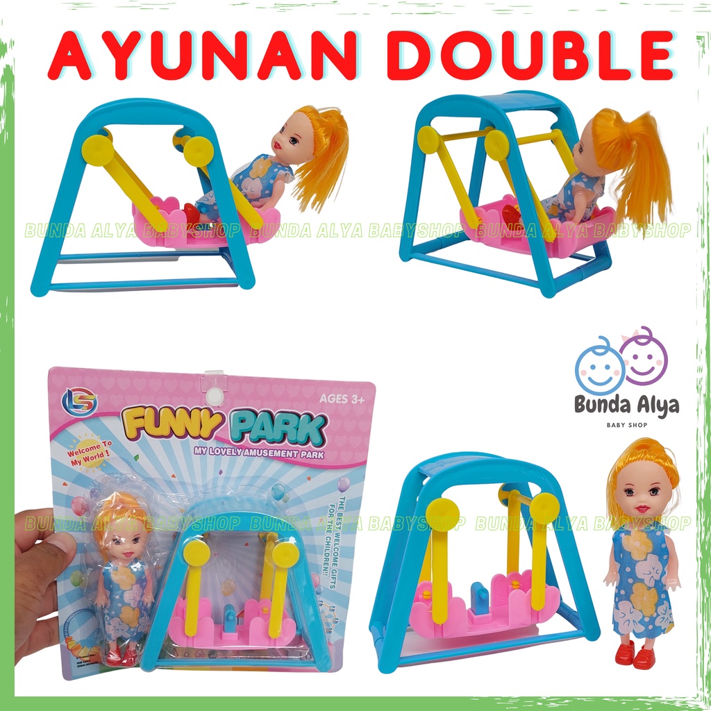 Mainan Boneka Mini Anak Lengkap Dengan Wahana Permainannya Ada Lima Pilihan Variasi Mainan dan Bonekanya Funny Park