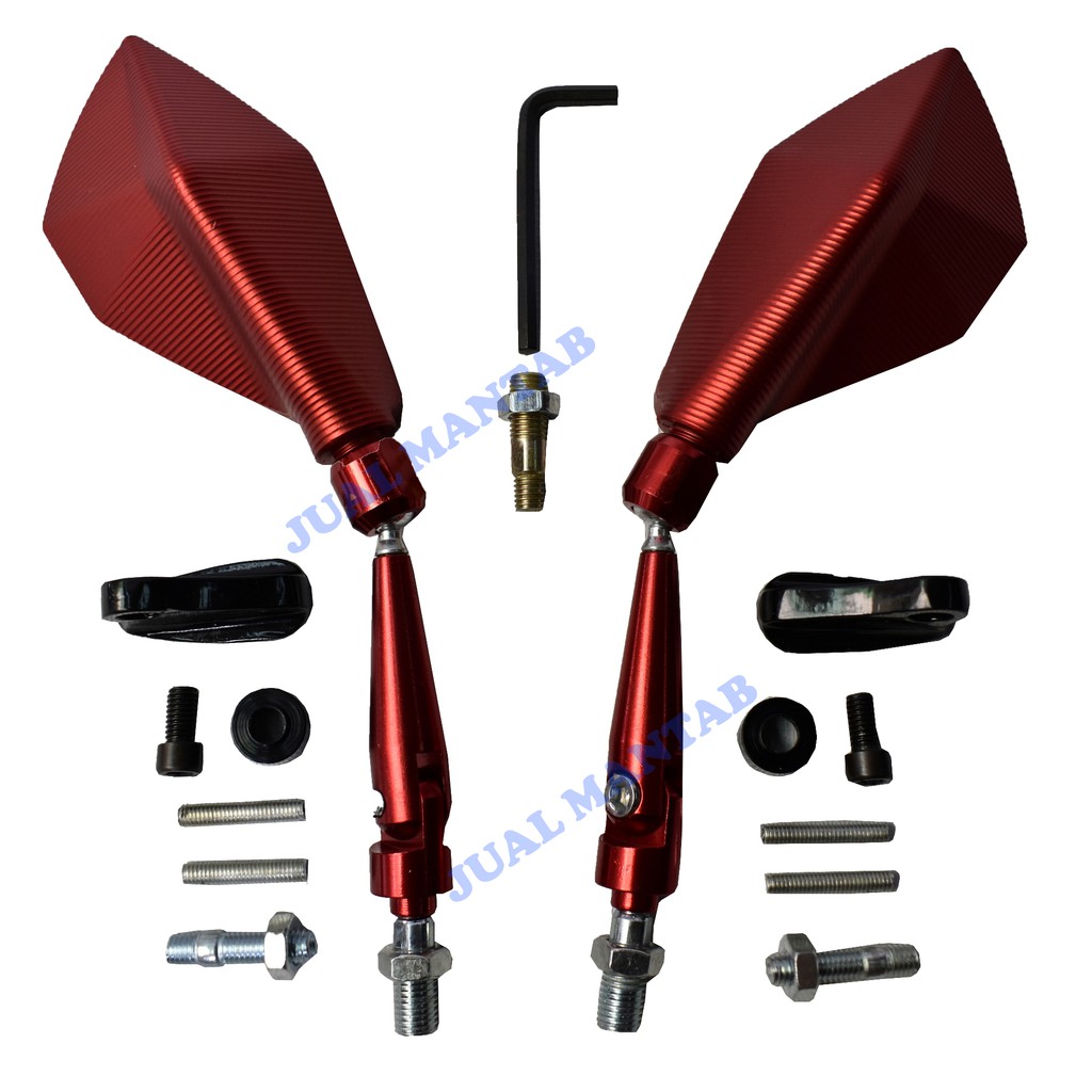 Spion Tomok Motor l Variasi Aksesoris Spion Motor Tomok CNC Kaca V2 Universal Spion Modif Hight Quality Murah