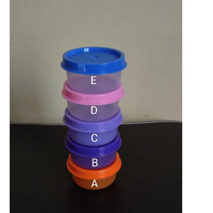 COD MINI ROUND CONTAINER TUPPERWARE UK.30ML 1 PCS / SMALL MIDGET TUPPERWARE UK.30ML ( TEMPAT SAMBAL 