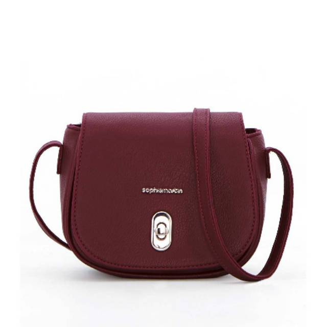 TAS SOPHIE MARTIN ALAQUA MAROON T5624M2 IMPORT KULIT PREMIUM DISKON MEMBER SEPT19 BD