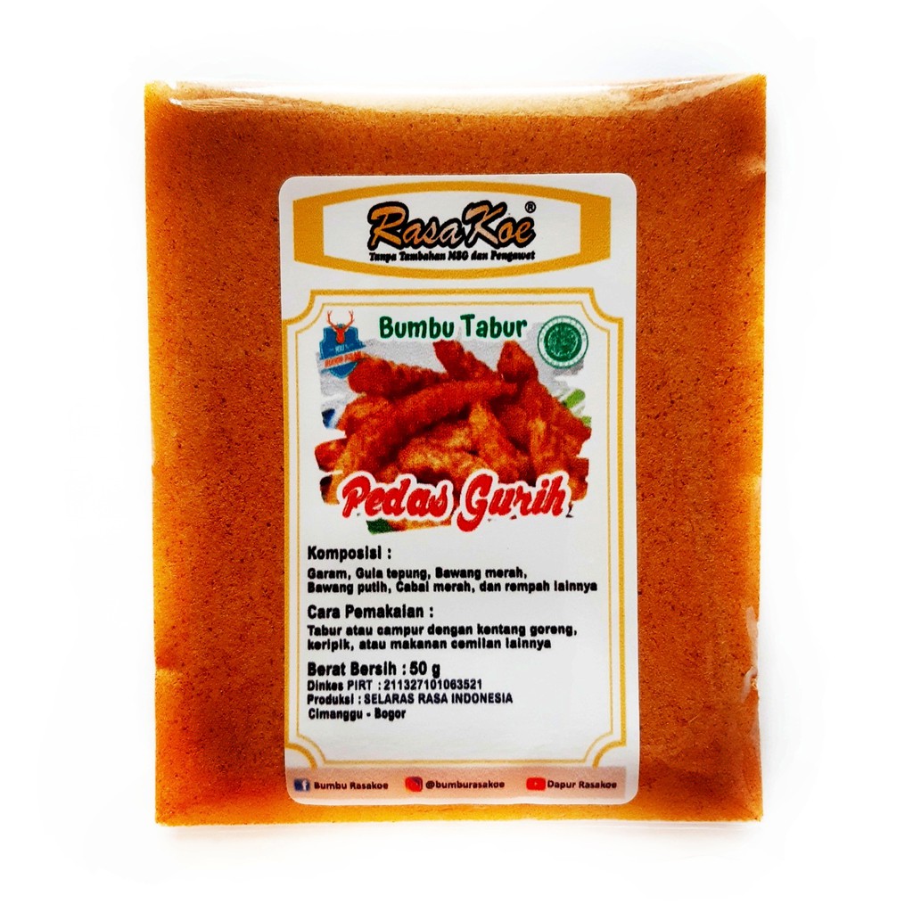 

Rasakoe Bumbu Tabur Non MSG Pedas Gurih 50gr