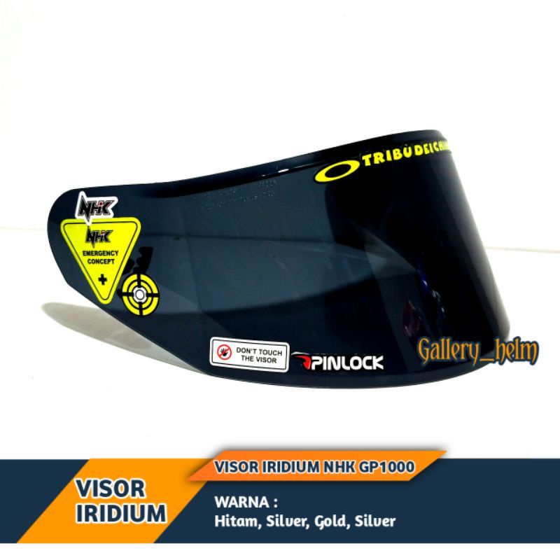 KACA VISOR FLAT IRIDIUM NHK GP1000 | KACA HELM HELM GP1000 | Free Stiker Pemanis