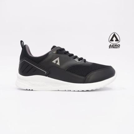 Sepatu Aero Tiger - Sepatu Hitam - Sepatu Phylon - Sepatu Aero - Sepatu Tali - Sneakers Pria (KODE 4