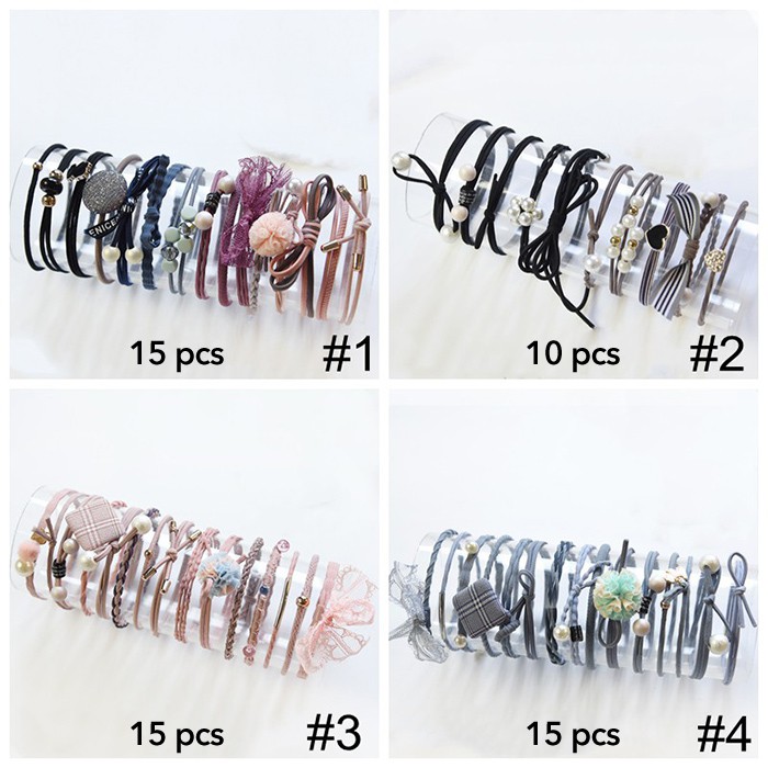 ★ Cayman ★ 1 Set Ikat Rambut Simple Bahan Karet Gaya Wanita Fashion Women Lady Hair Band jew35-1