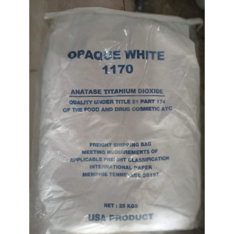 Opaque White 1170 1kg / Pemutih Makanan 1kg/ Titanium Dioxide Food Grade Agen Termurah Terlaris 1kg