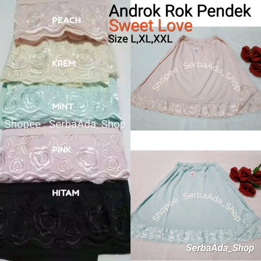 Androk Rok Pendek Merk Sweet Love 999 - Handrok Rok