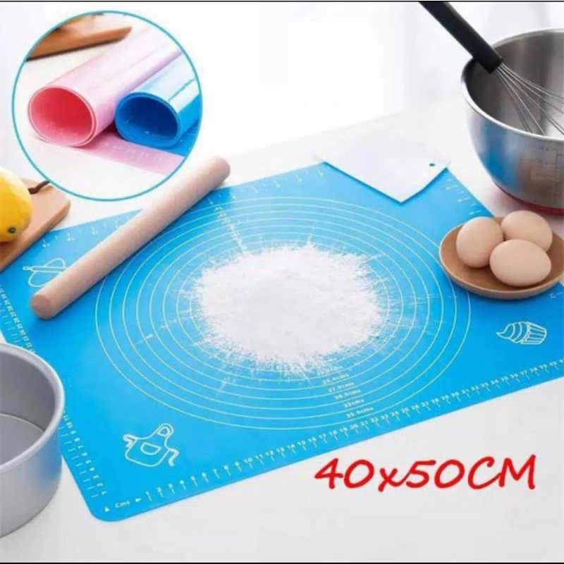 MH80ALAS ADONAN KUE ROTI SILIKON PASTRY MAT/TALENAN ADONAN TEPUNG 40*50CM/ALAS ADONAN KUE ANTI LENGKET/ALAS ADONAN KUE BAHAN SILICON...