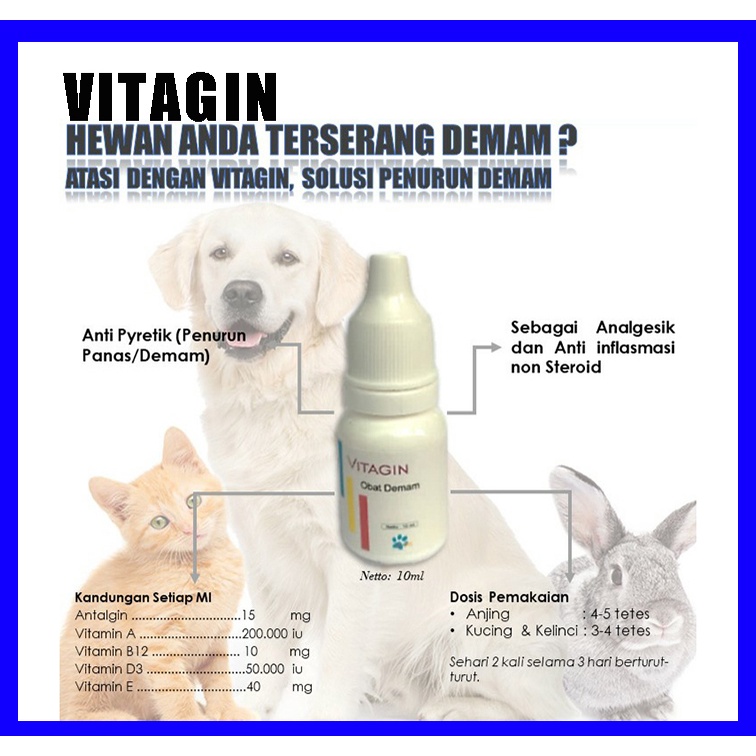 VITAGIN-OBAT PANAS-DEMAM KUCING-ANJING-KELINCI