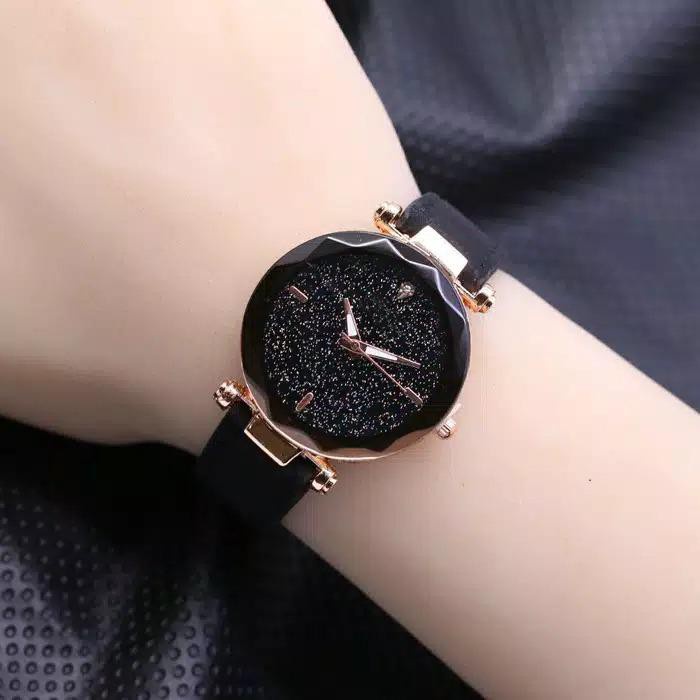 JAM TANGAN WANITA KULIT KACA BELIMBING GROSIR IMPORT MURAH MAGNET ✅COD FREE BATERAI RB001