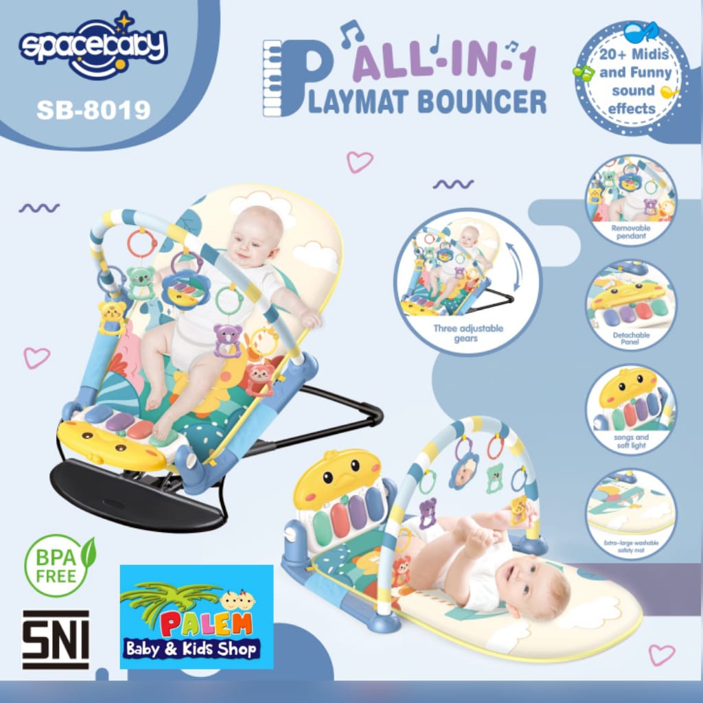 Space Baby 2in1 Piano Playmat Bouncer SB 8019 / Piano Bouncer