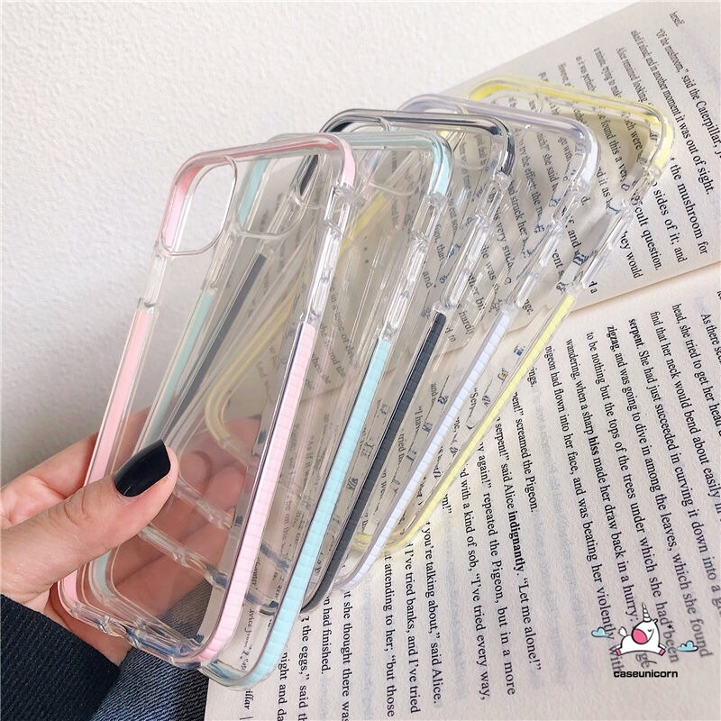 Soft Case TPU Transparan Anti Jatuh Shockproof Untuk IPhone 11 12 13 14 Pro MAX 6 6s 7 8 14 Plus X XR XS MAX SE 2020