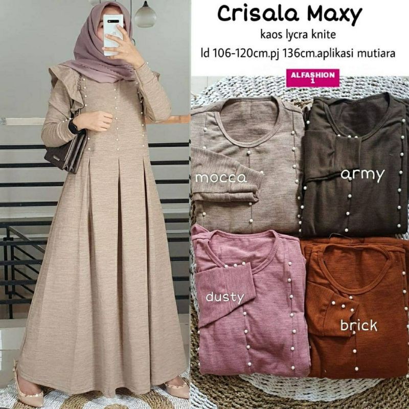 Crisala Maxy, maxi dress, dress muslim, gamis, gamis lebaran, gamis modis, gamis cantik, gamis murah