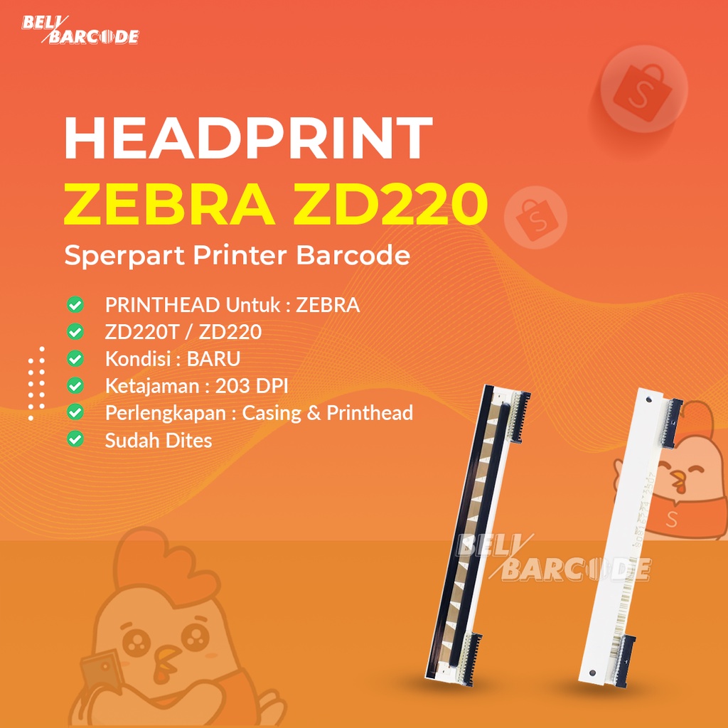 Spare Part Zebra Headprint Printer Barcode ZD220