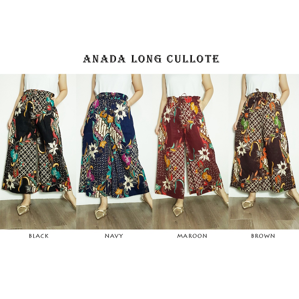 Celana Batik Wanita / Kulot Batik Panjang / Bawahan Batik Jumbo / MEVI / HEBY / SEAN / ANADA / MINOR / FUGU / MIX