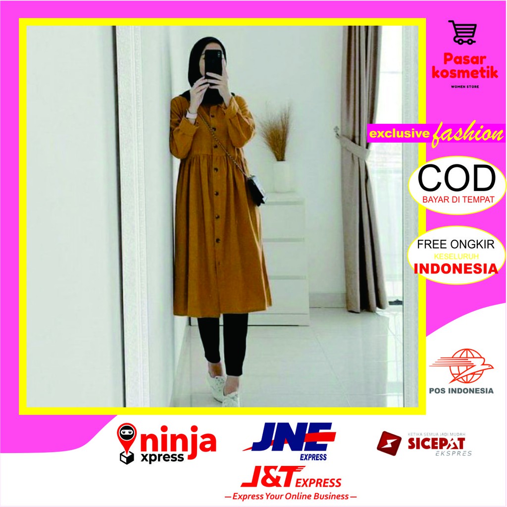 baju atasan wanita baju tunik wanita baju tunik full kancing baju tunik wanita murah tunik terbaru