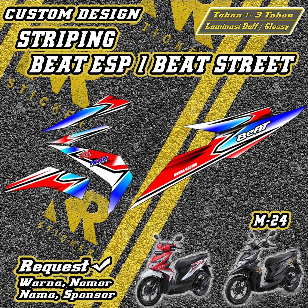 Stiker Striping Beat Esp / Beat Street custom desain sticker beat sticker beat street | M24 | KR STI