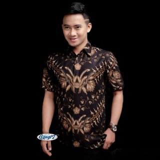 kemeja batik pria lengan pendek baju batik pria batik kantor seragam kerja ukuran reguler m.l.xl