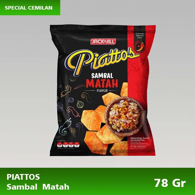 

Jack n Jill Piattos Sambal Matah 75 gr / Cemilan Special Pedas