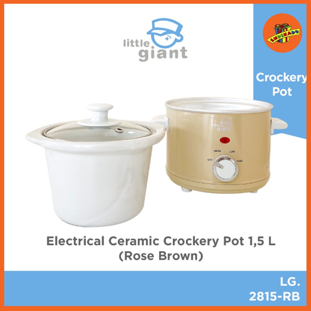 MAKASSAR! LITTLE GIANT CERAMIC CROCKERY LG 2815 - Slow Cooker 1,5L