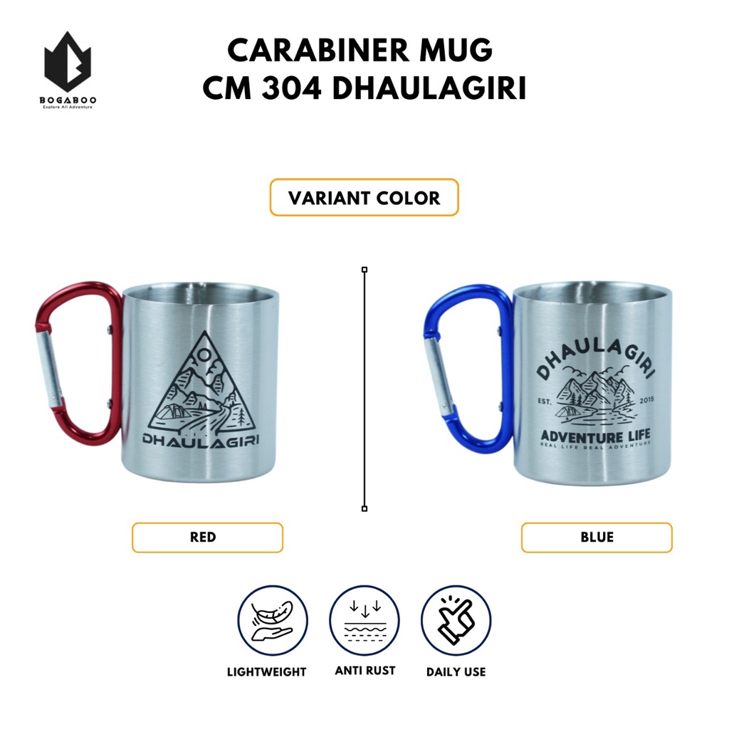 Cangkir Carabiner Dhaulagiri - Cangkir Outdoor 220ml - gelas karabiner dhaulagiri - carabiner mug CM 304 dhaulagiri