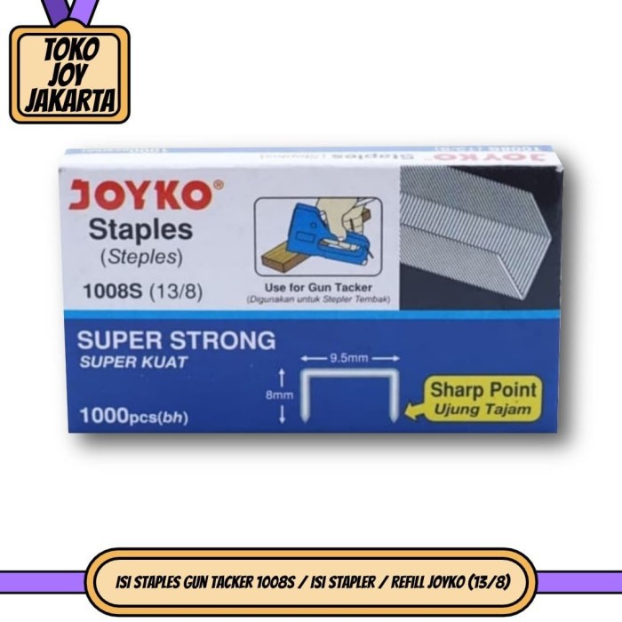 

ISI Staples Gun Tacker 1008S / Isi Stapler / Refill Joyko (13/8)