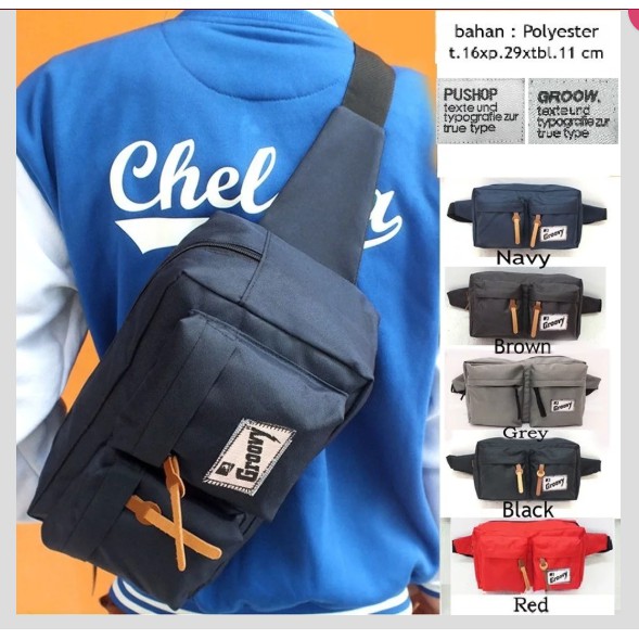 Tas Pria Waistbag 1426 Bagus