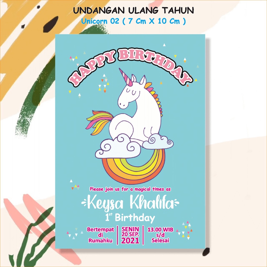 PROMO, UNDANGAN ULANG TAHUN UNICORN
