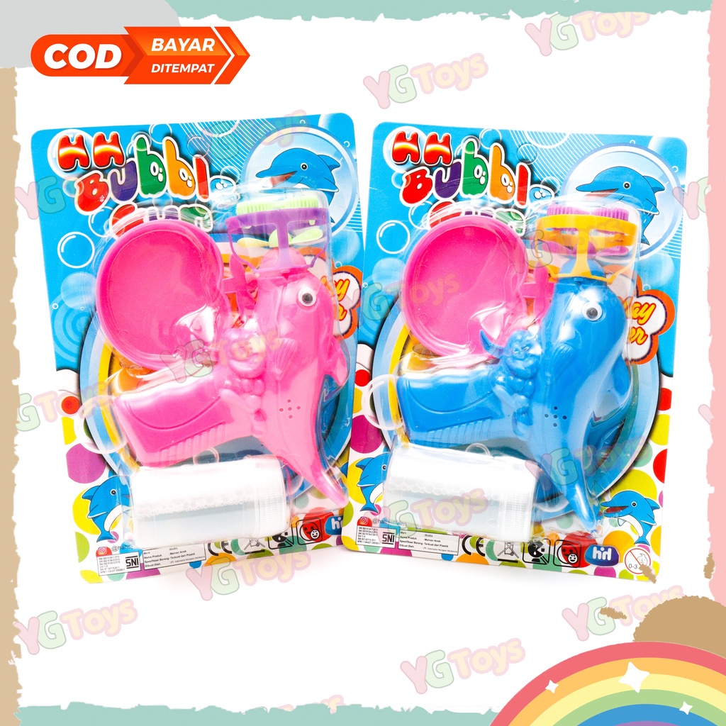 YGtoys Mainan Bubble Gun Ikan Dolphin Gelembung Sabun Tembakan Bubble Gatling