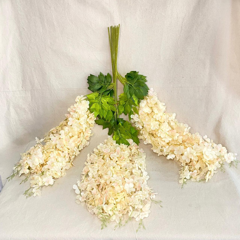 Wisteria Jumbo (lusinan) Bunga Artificial / Bunga Plastik / Bunga Dekorasi / Pernikahan-peach