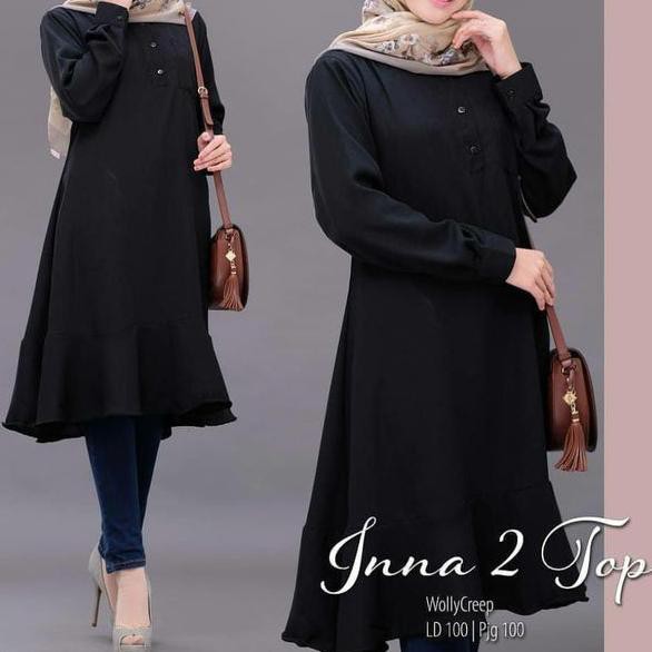 Z-689 BAJU INA 2 TOP LONG TUNIK BUSUI | TUNIK TERBARU | TUNIK TERLARIS |TUNIK MOSCREPE |TUNIK REMAJA