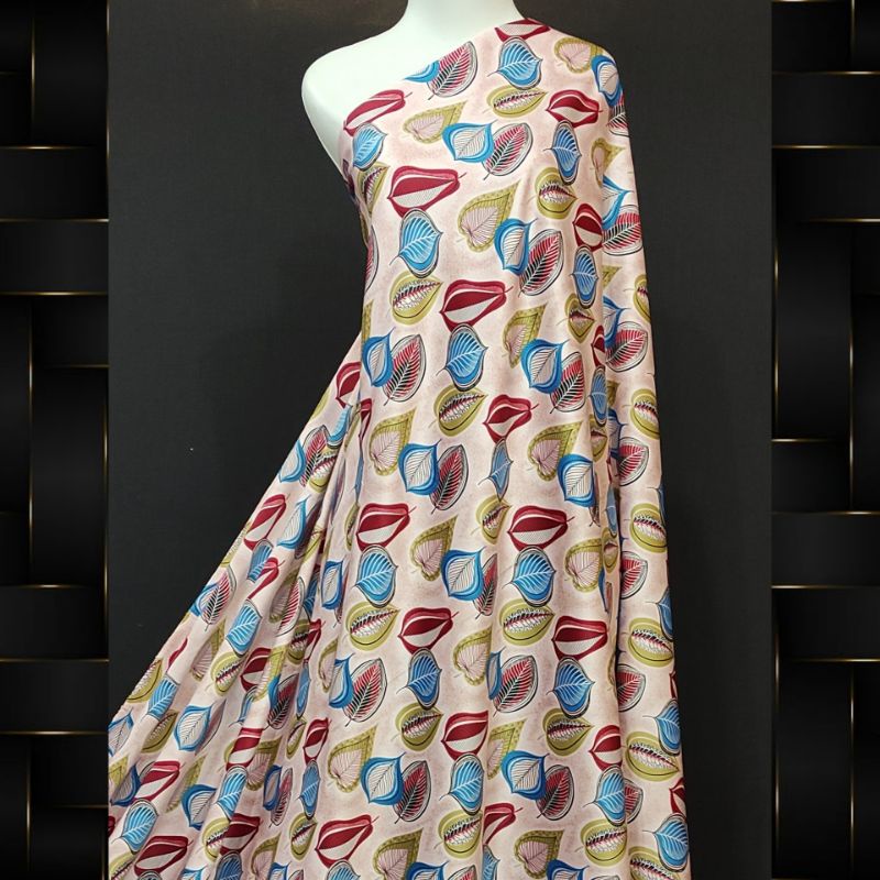 KAIN Satin Saten Maxmara Motif Premium Import Lux // Harga 0.5 meter // Lebar Kain 115cm