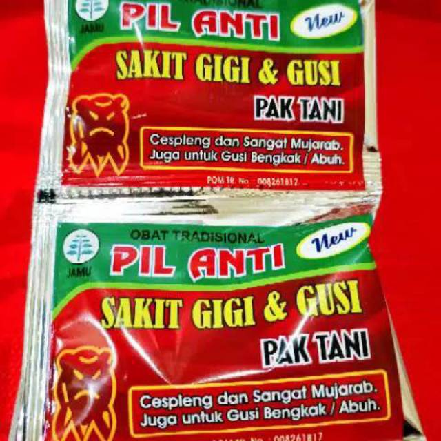 PIL SAKIT GIGI PAK TANI OBAT HERBAL JAMU TRADISIONAL ATASI SAKIT GIGI DAN GUSI BENGKAK