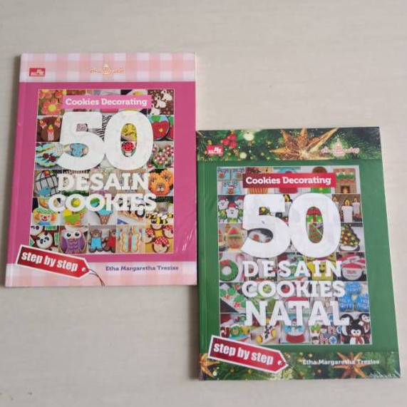 Paket 2 Buku Cookies Decorating Step by step ( Original )