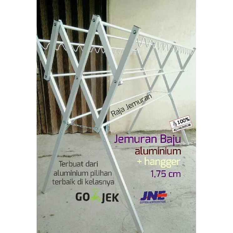 To P 22 46i Jemuran Baju Aluminium 175 Cm Hangger Toko Topi Saya Shopee Indonesia