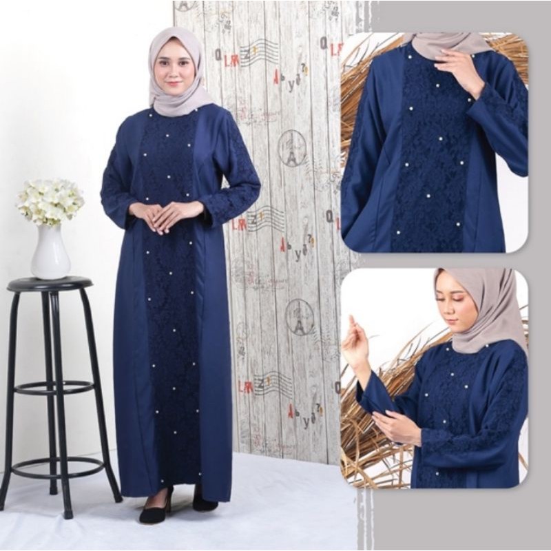 Gamis Syar'i Pesta Wanita Busana Muslimah Baju Setelan Cewek Premium Original