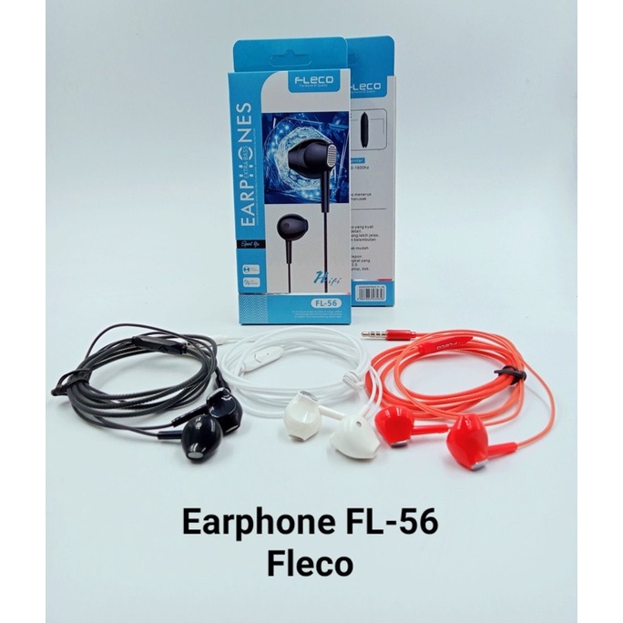 NEW HANDSFREE FLECO FL56 SOFT COLOUR EXTRA BASS EARPHONE