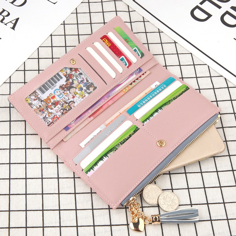 Dompet Panjang Lipat Resteting Wanita AS3016 Dompet Wanita Import Real Pict-1