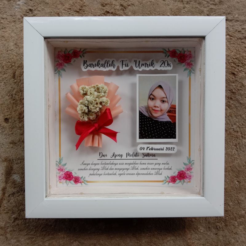 Kado Pigura 3d Lampu LED Timbul Kado Wisuda Pernikahan