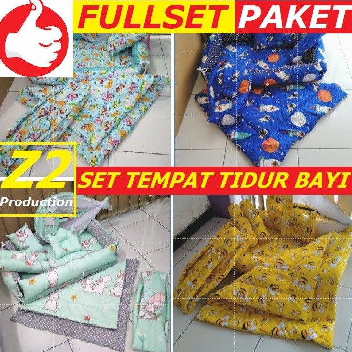 Kasur Kelambu Bayi Baru Set Bantal Guling PREMIUM / Kasur Lipat Kelambu Bayi / Kasur Kelambu