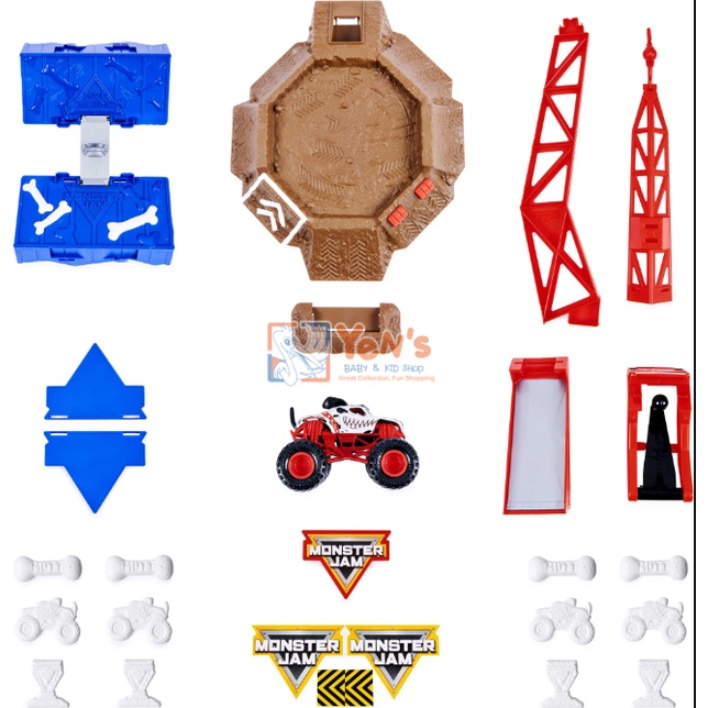 MONSTER JAM Dalmatian Mutt Blastin Bone Playset Bones Spin Master