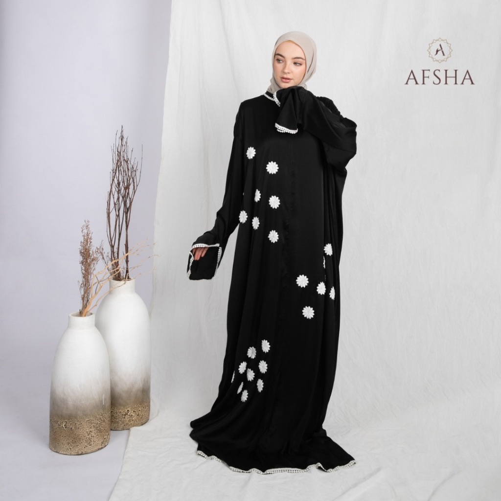 Afsha - Mukena Dewasa Saira Abaya Silk Premium Hampers With Box