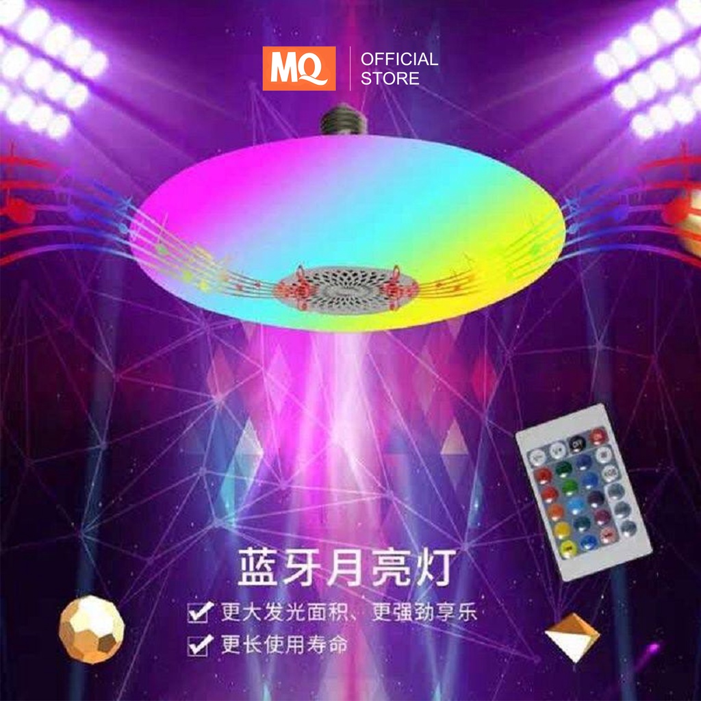 MQ Bohlam Led Musik/Lampu Ufo Speaker Musik RGBW / Lampu Remote Warna warni{NEW}