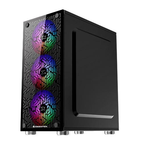 PC CASE GAMING XIGMATEK INCLUDE 3 FAN RGB