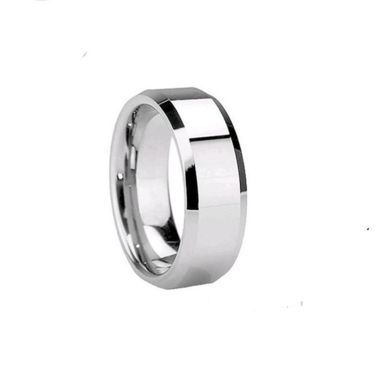 Cincin Titanium Polos Warna Hitam, Silver, Gold.