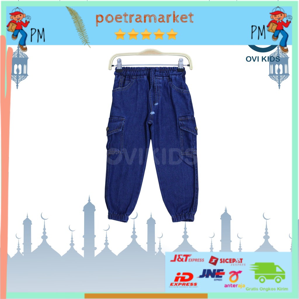 OVIKIDS - Jeans Joger Sirwal | Jeans Anak (3-7th)