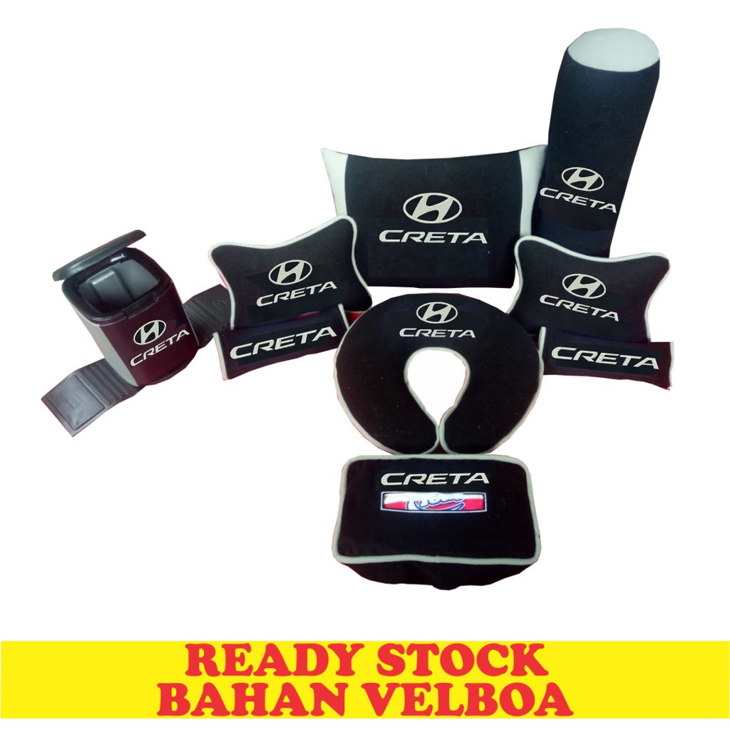 BANTAL SANDARAN JOK MOBIL HYUNDAI CRETA BANTAL SET MOBIL AKSESORIS MOBIL TEMPAT SAMPAH MOBIL HYUNDAI