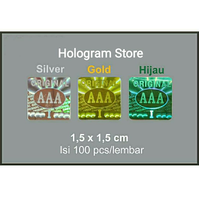 

Stiker hologram original AAA