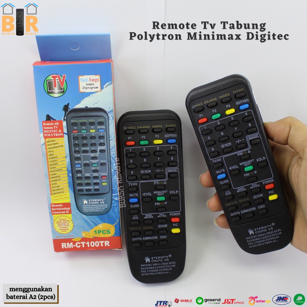 Remot / Remote TV TABUNG POLYTRON MINIMAX Digitec ninja CT100 tanpa setting