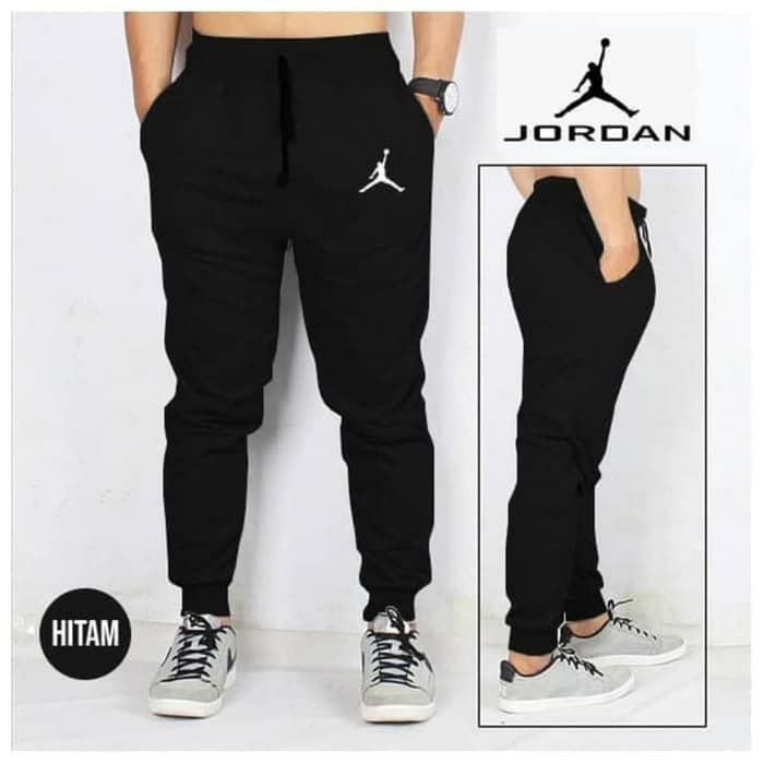 Celana Jogger Panjang Nike Jordan Hitam Sweatpants Training Jogging