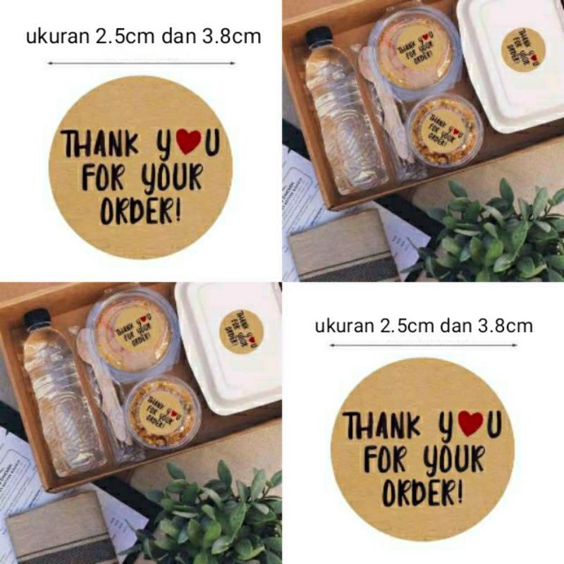 

Label Sticker Thank you for your order kraft Segel Kemasan Baking Tools Decoration Packaging Sealer